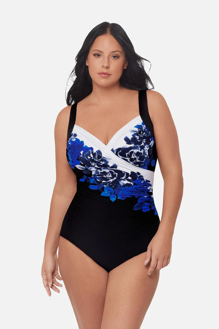 Miraclesuit Plus Size Sanibel One Piece in Ombra Fiore